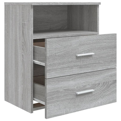 Nachtkastje 50X32X60 Cm Eikenkleurig 1 Grijs sonoma