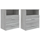 Nightstands 2 pcs 50x32x60 cm grey Sonoma oak