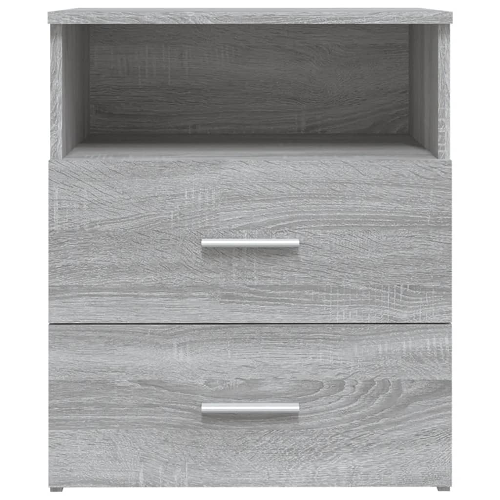 Nachtkastjes 50X3X60 Cm Eikenkleurig 2 Grijs sonoma