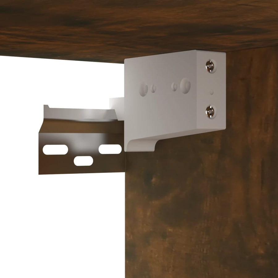 Tv-Meubel Hangend 60X30X30 Cm Bewerkt Hout Kleurig 1 Gerookt eiken