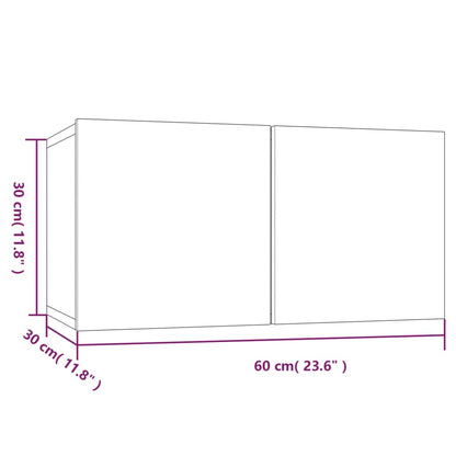 Tv-Hangmeubelen 60X30X30 Cm Kleurig 2 Gerookt eiken