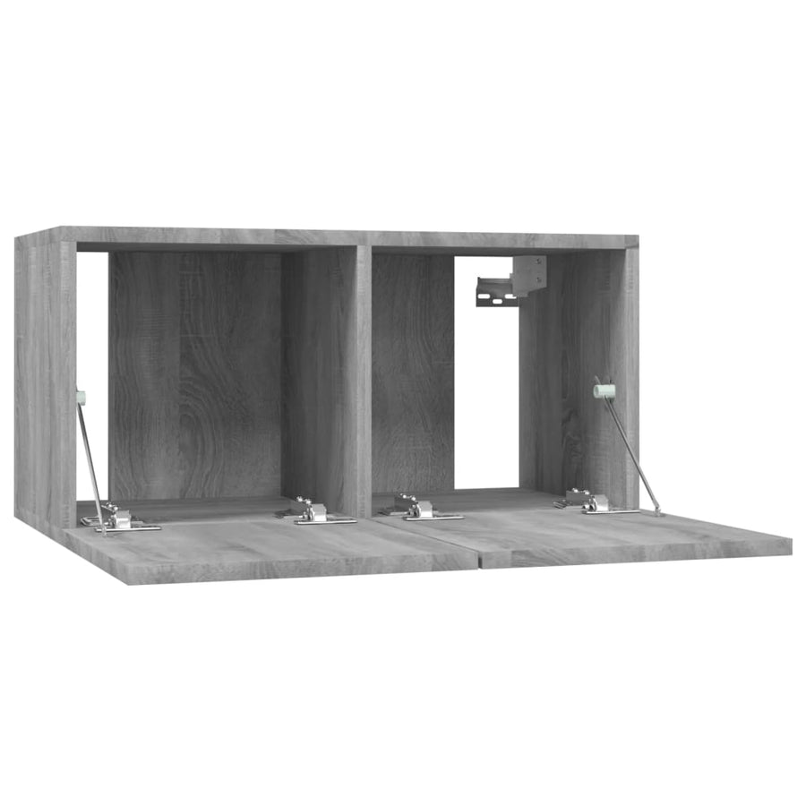 Tv-Hangmeubel 60X30X30 Cm Bewerkt Hout Eikenkleur 1 Grijs sonoma