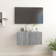 Tv-hangmeubel 60x30x30 cm bewerkt hout grijs