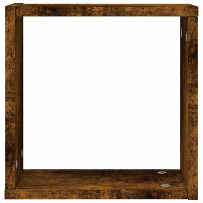 Wandrekken kubus 4 st 30x15x30 cm gerookt eiken