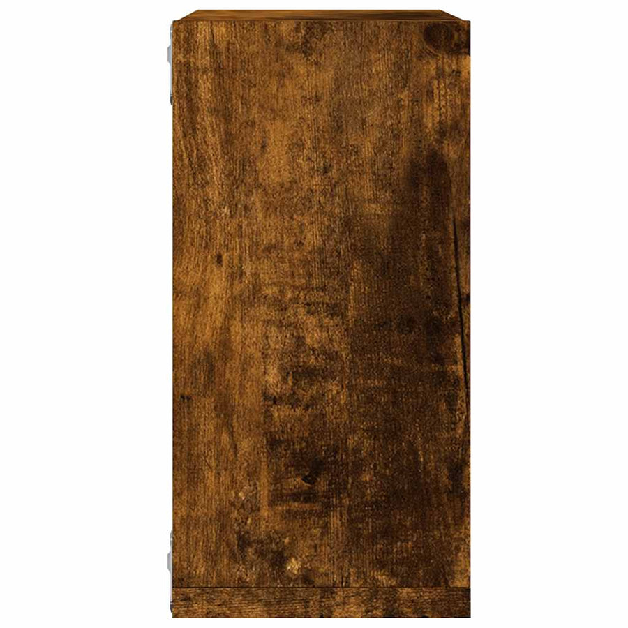Wandrekken kubus 4 st 30x15x30 cm gerookt eiken