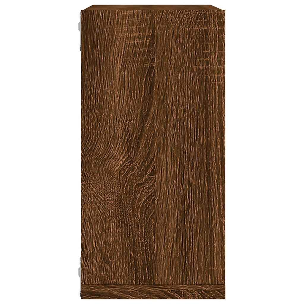 Wandrekken kubus 2 st 30x15x30 cm gerookt bruin eiken