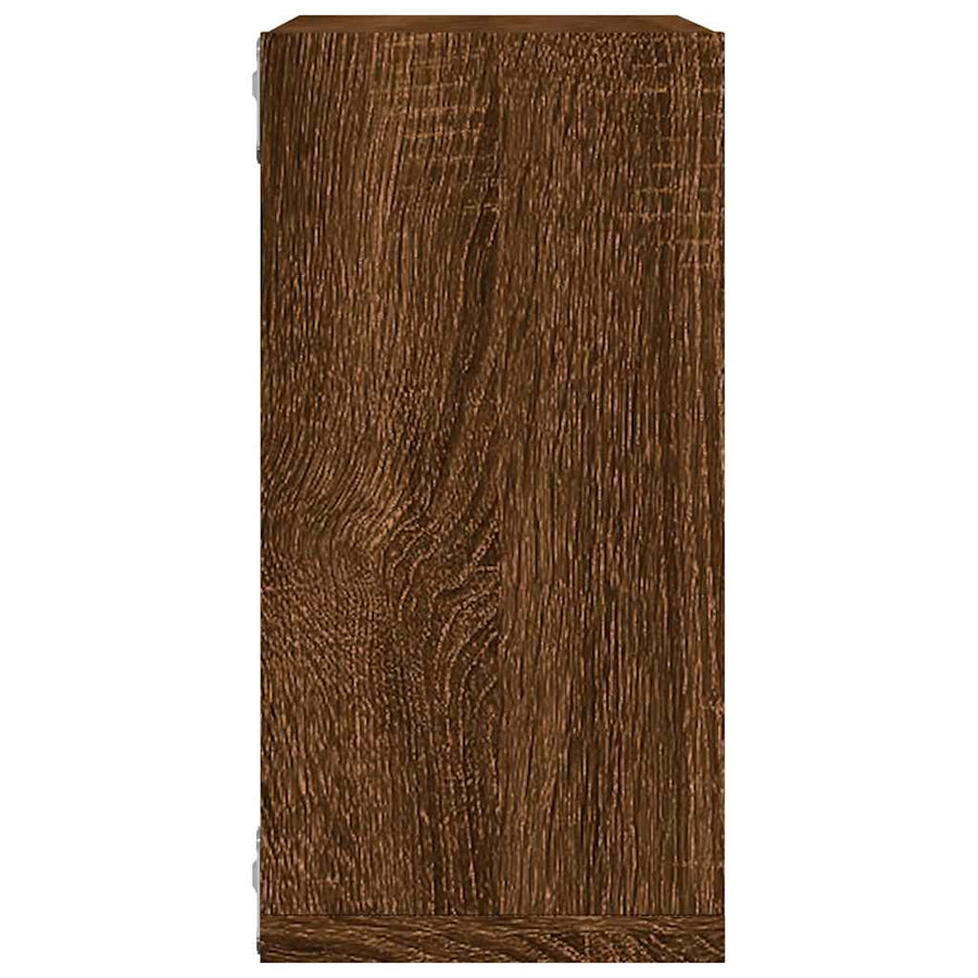 Wandrekken kubus 2 st 30x15x30 cm gerookt bruin eiken