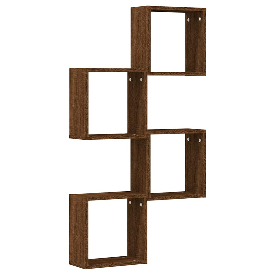 Wandschappen kubus 4 st 30x15x30 cm sonoma bruin eikenkleurig