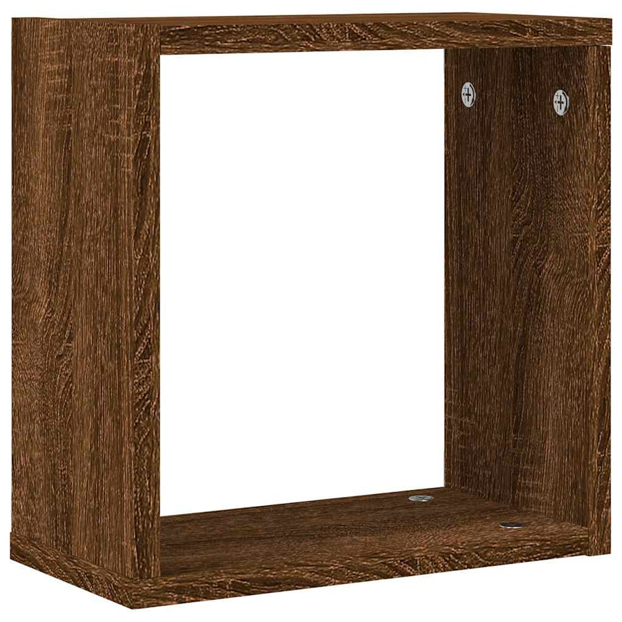 Wandschappen kubus 4 st 30x15x30 cm sonoma bruin eikenkleurig