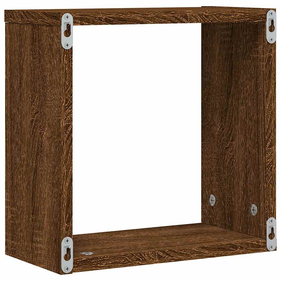 Wandschappen kubus 4 st 30x15x30 cm sonoma bruin eikenkleurig