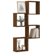 Wandplanken kubus 4 st 30x15x30 cm sonoma bruin