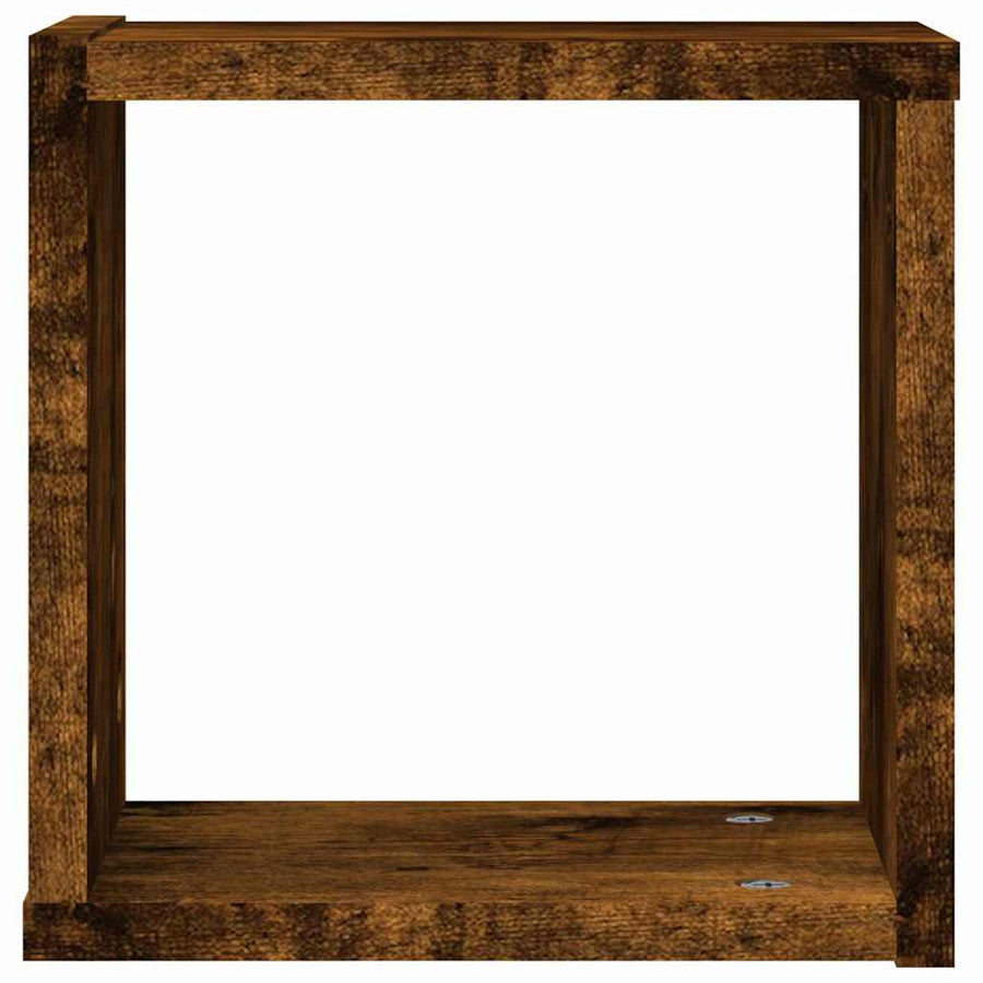 Wandschappen 2 pcs Gerookt eiken 26 x 15 x 26 cm Bewerkt hout