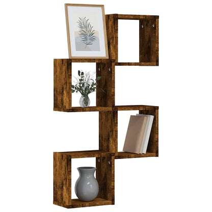 Wandschappen 4 pcs Gerookt eiken 26 x 15 x 26 cm Bewerkt hout