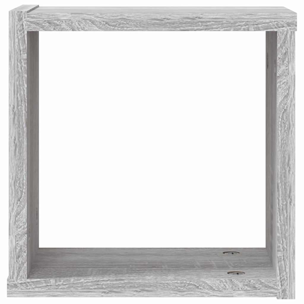 Wandschappen 2 pcs Grijs Sonoma 26 x 15 x 26 cm Bewerkt hout