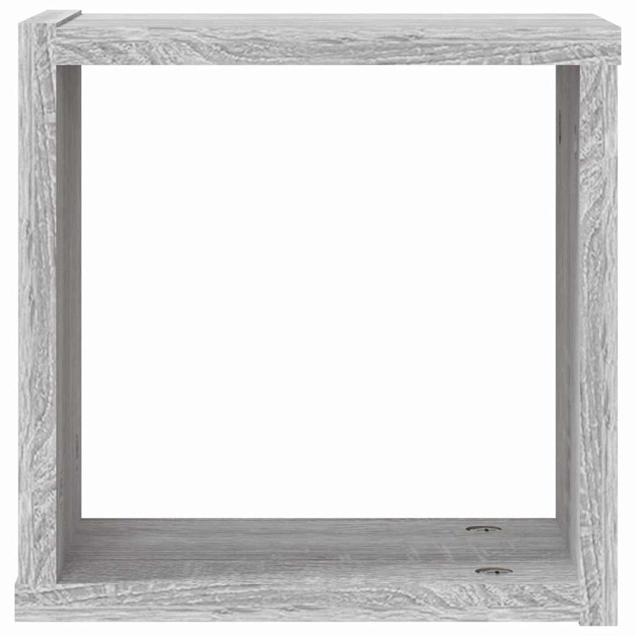 Wandschappen 2 pcs Grijs Sonoma 26 x 15 x 26 cm Bewerkt hout