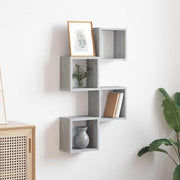 Wandplanken 4 stuks grijs sonoma 26x15x26 cm bewerkt hout