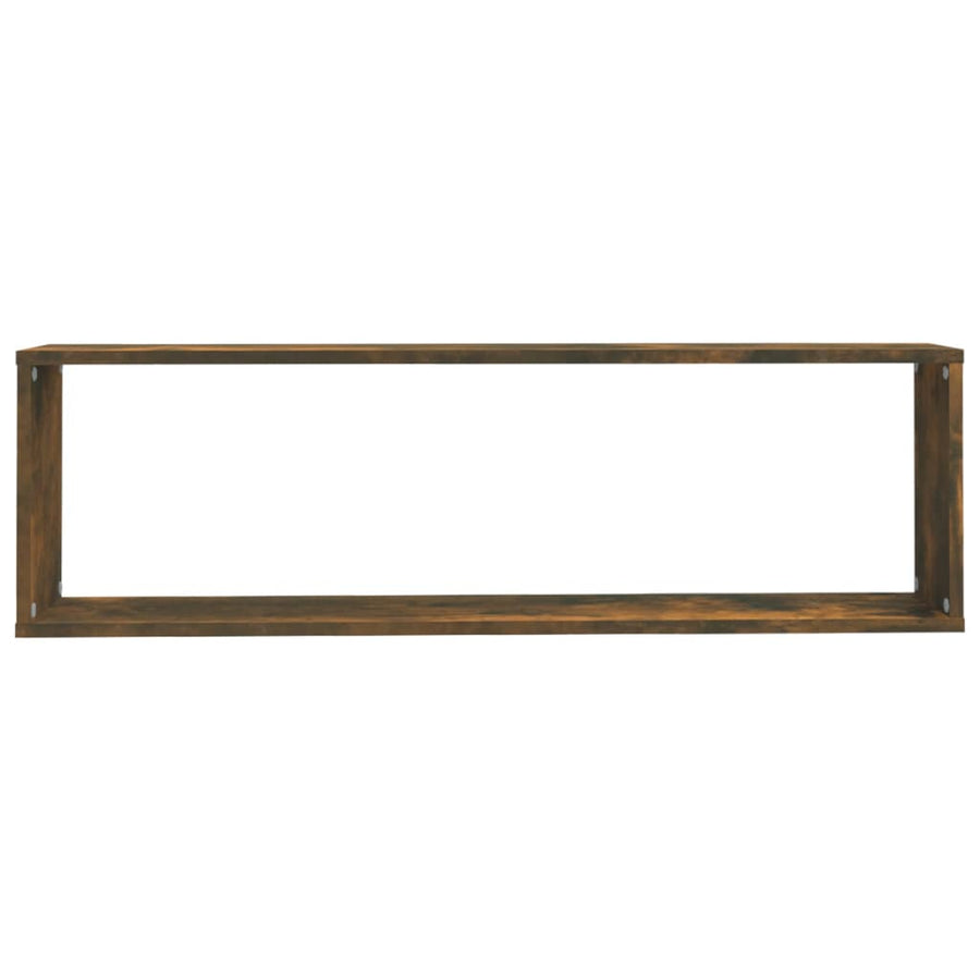 Wandschappen kubus 2 st 100x15x30 cm bewerkt hout gerookt eiken 2 Gerookt eiken