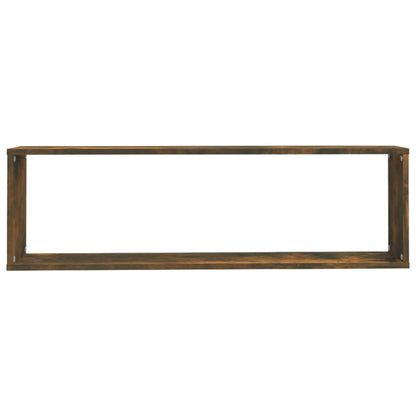 Wandschappen Kubus 4 St 100X15X30 Cm Bewerkt Hout Gerookt Eiken