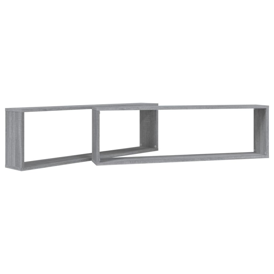 Wandschappen Kubus 100X15X30 Cm Bewerkt Hout Grijs sonoma
