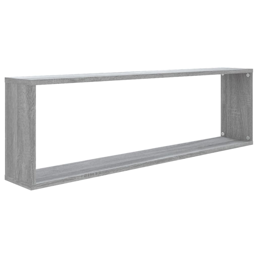 Wandschappen Kubus 100X15X30 Cm Bewerkt Hout Grijs sonoma
