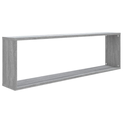 Wandschappen Kubus 100X15X30 Cm Bewerkt Hout Grijs sonoma