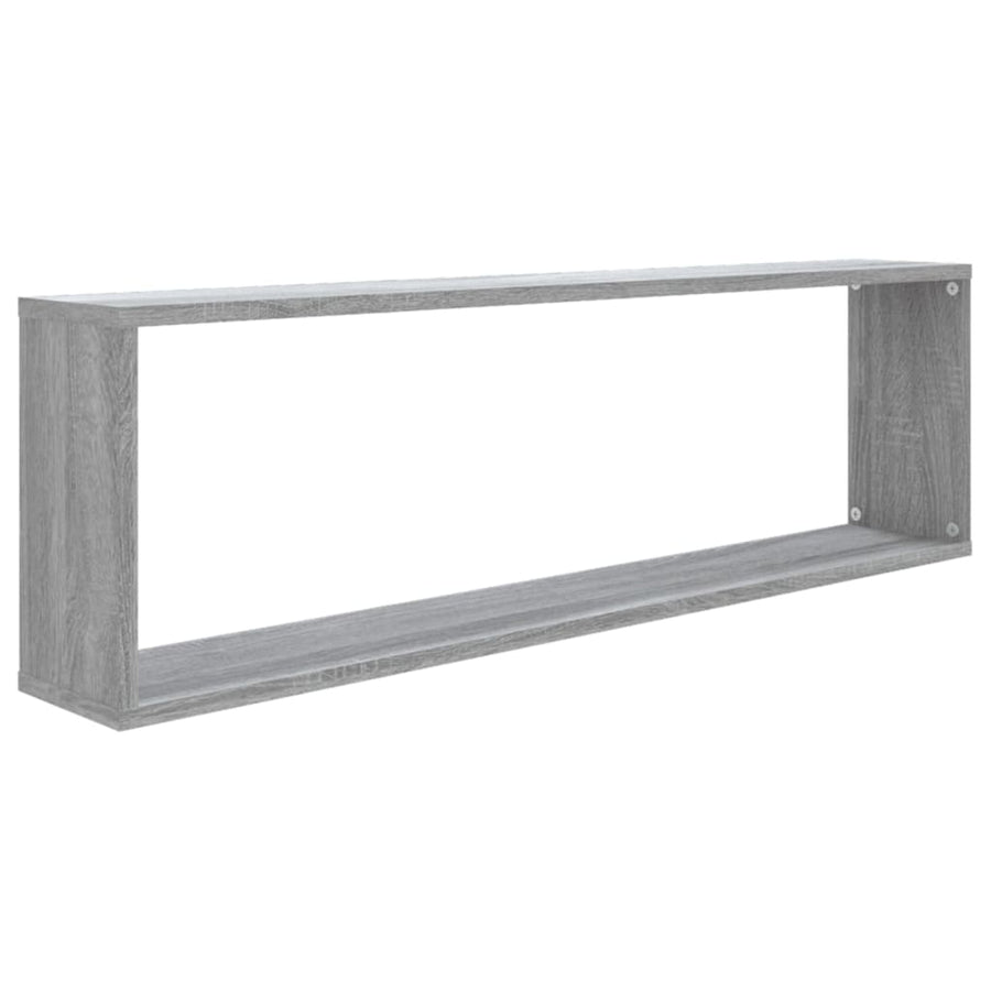 Wandschappen Kubus 100X15X30 Cm Bewerkt Hout Grijs sonoma
