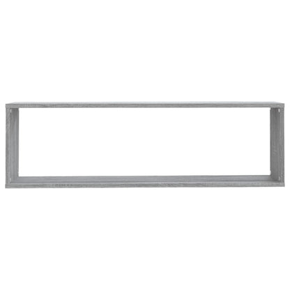 Wandschappen Kubus 100X15X30 Cm Bewerkt Hout Grijs sonoma