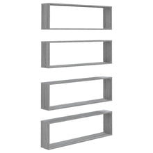 Wandschappen Kubus 100X15X30 Cm Bewerkt Hout 4 Grijs sonoma