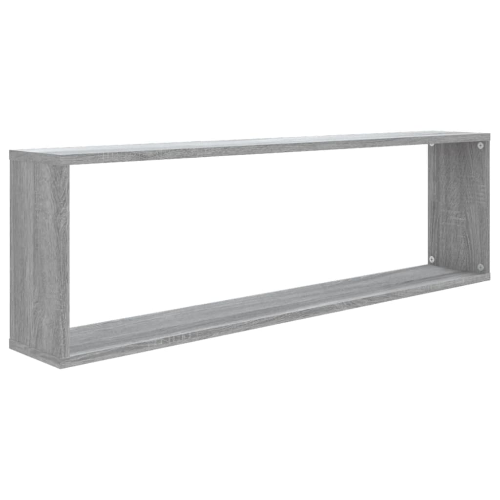 Wandschappen Kubus 100X15X30 Cm Bewerkt Hout 4 Grijs sonoma
