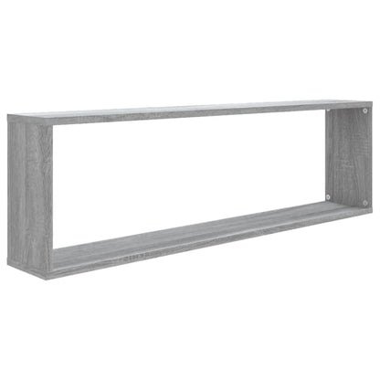 Wandschappen Kubus 100X15X30 Cm Bewerkt Hout 4 Grijs sonoma