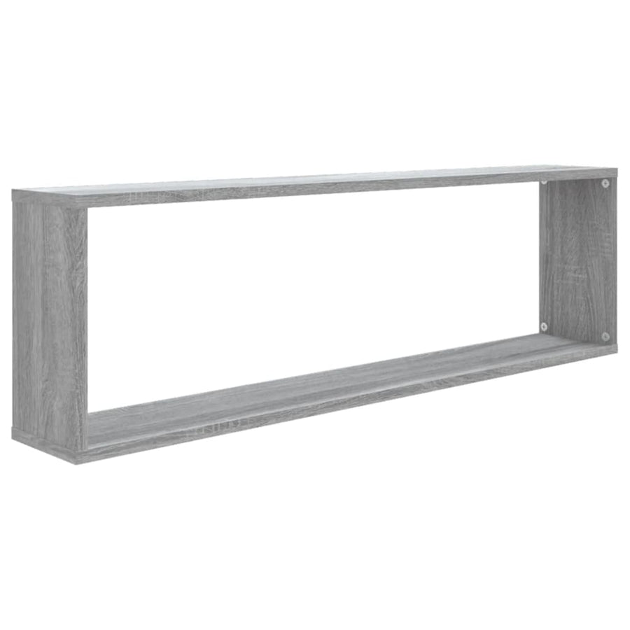 Wandschappen Kubus 100X15X30 Cm Bewerkt Hout 4 Grijs sonoma