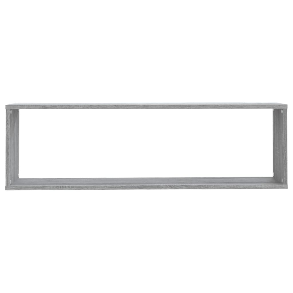 Wandschappen Kubus 100X15X30 Cm Bewerkt Hout 4 Grijs sonoma