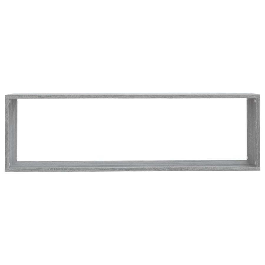 Wandschappen Kubus 100X15X30 Cm Bewerkt Hout 4 Grijs sonoma