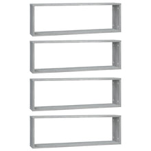 Wandschappen Kubus 80X15X26,5 Cm Bewerkt Hout 4 Grijs sonoma
