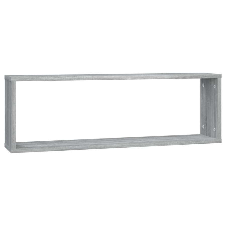 Wandschappen Kubus 80X15X26,5 Cm Bewerkt Hout 4 Grijs sonoma