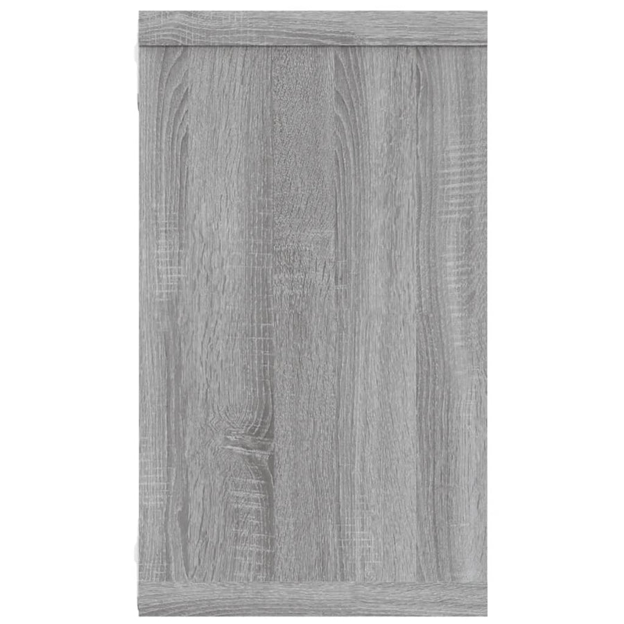 Wandschappen Kubus 80X15X26,5 Cm Bewerkt Hout 4 Grijs sonoma