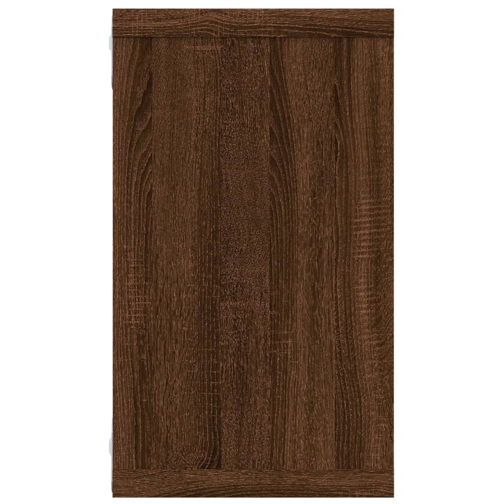 Wandschappen Kubus 80X15X6,5 Cm Bewerkt Hout Bruineiken 2 bruin eikenkleur
