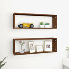 Wandschappen kubus 2 st 80x15x26,5 cm bruineiken