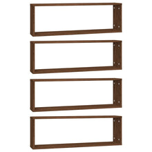 Wandschappen Kubus 80X15X26,5 Cm Hout 4 bruin eikenkleur