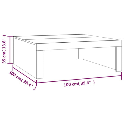 Salontafel 00X00X35 Cm Bewerkt Hout Eikenkleurig Grijs sonoma