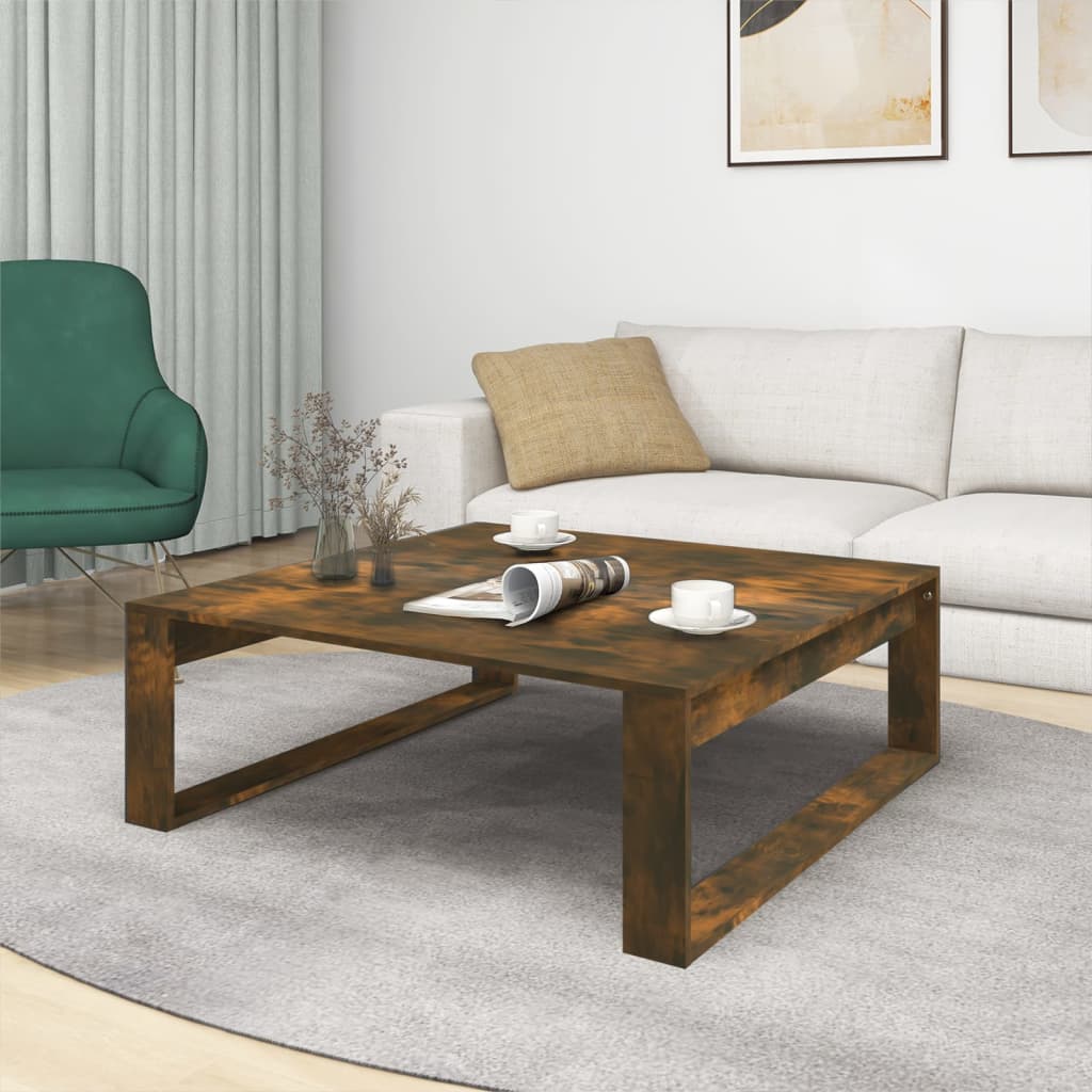 Salontafel 00X00X35 Cm Bewerkt Hout Kleurig Gerookt eiken