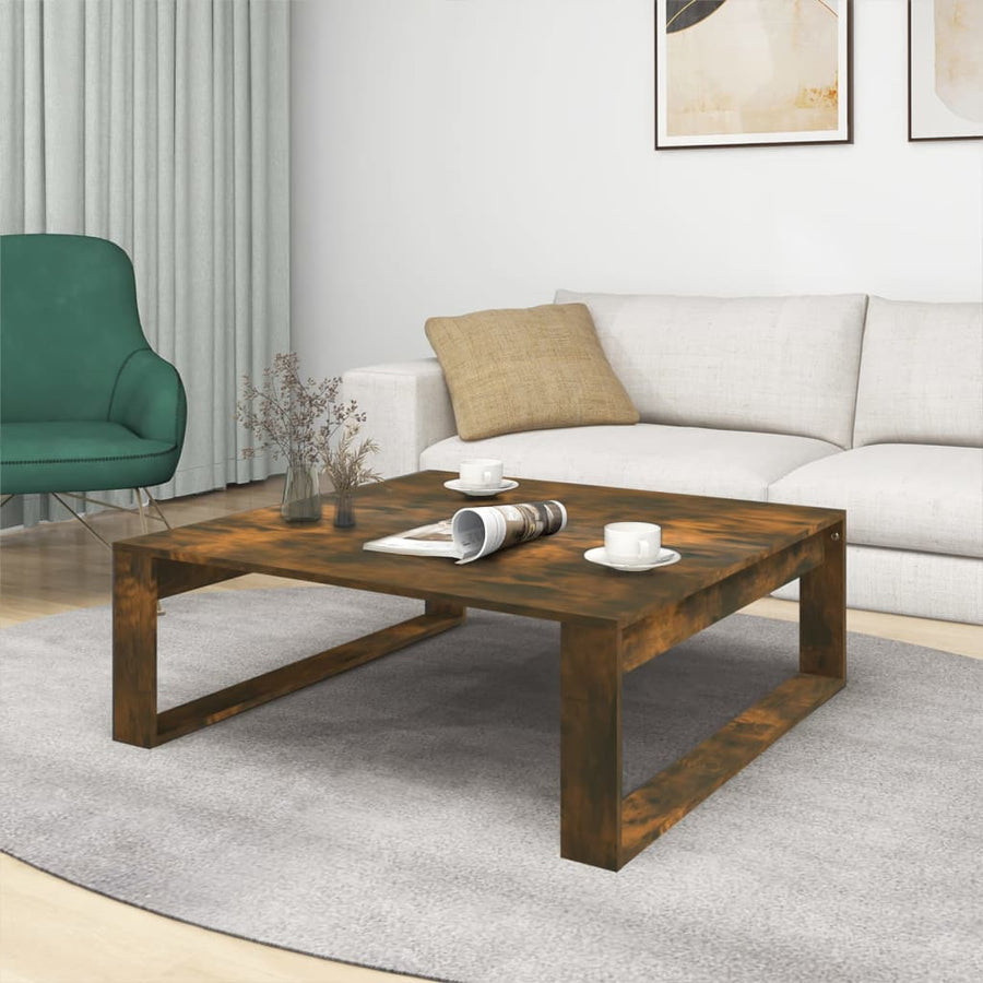Salontafel 00X00X35 Cm Bewerkt Hout Kleurig Gerookt eiken