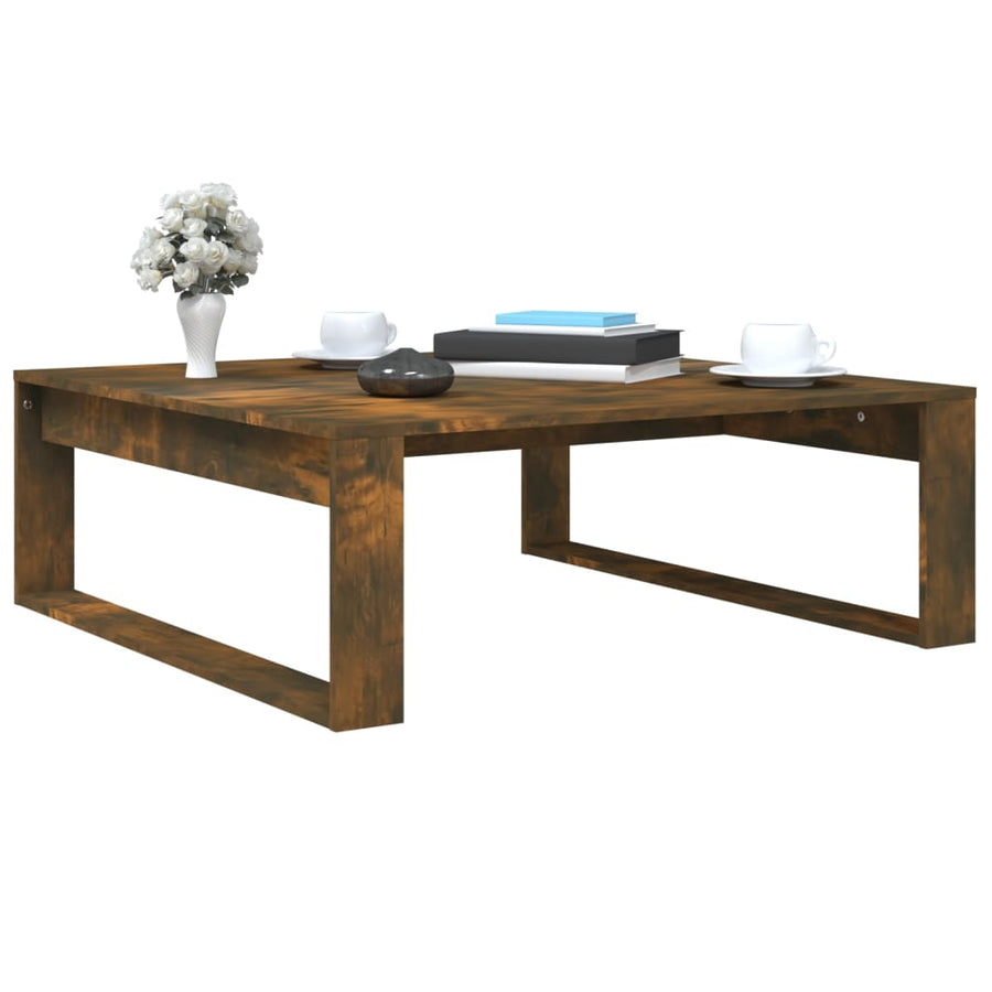 Salontafel 00X00X35 Cm Bewerkt Hout Kleurig Gerookt eiken
