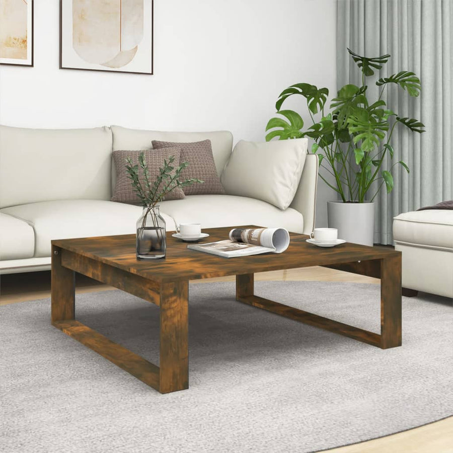Salontafel 00X00X35 Cm Bewerkt Hout Kleurig Gerookt eiken