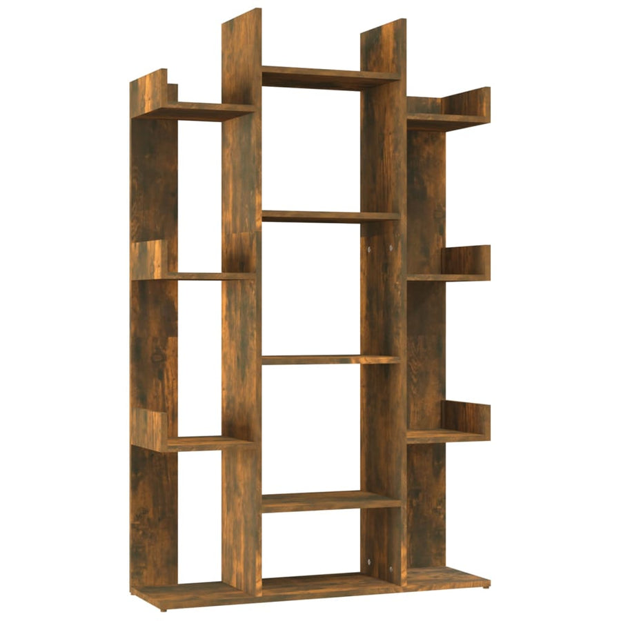 Boekenkast 86X25,5X40 Cm Bewerkt Hout Kleurig Gerookt eiken