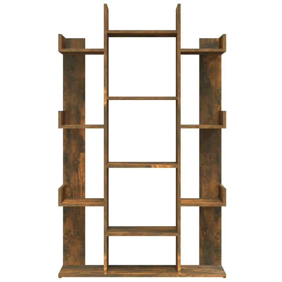 Boekenkast 86X25,5X40 Cm Bewerkt Hout Kleurig Gerookt eiken