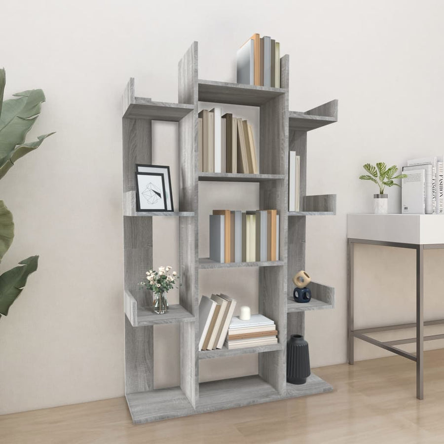 Boekenkast 86X25,5X40 Cm Bewerkt Hout Eiken Grijs sonoma