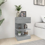 Bedside table 40x35x65 cm engineered wood grey Sonoma oak effect