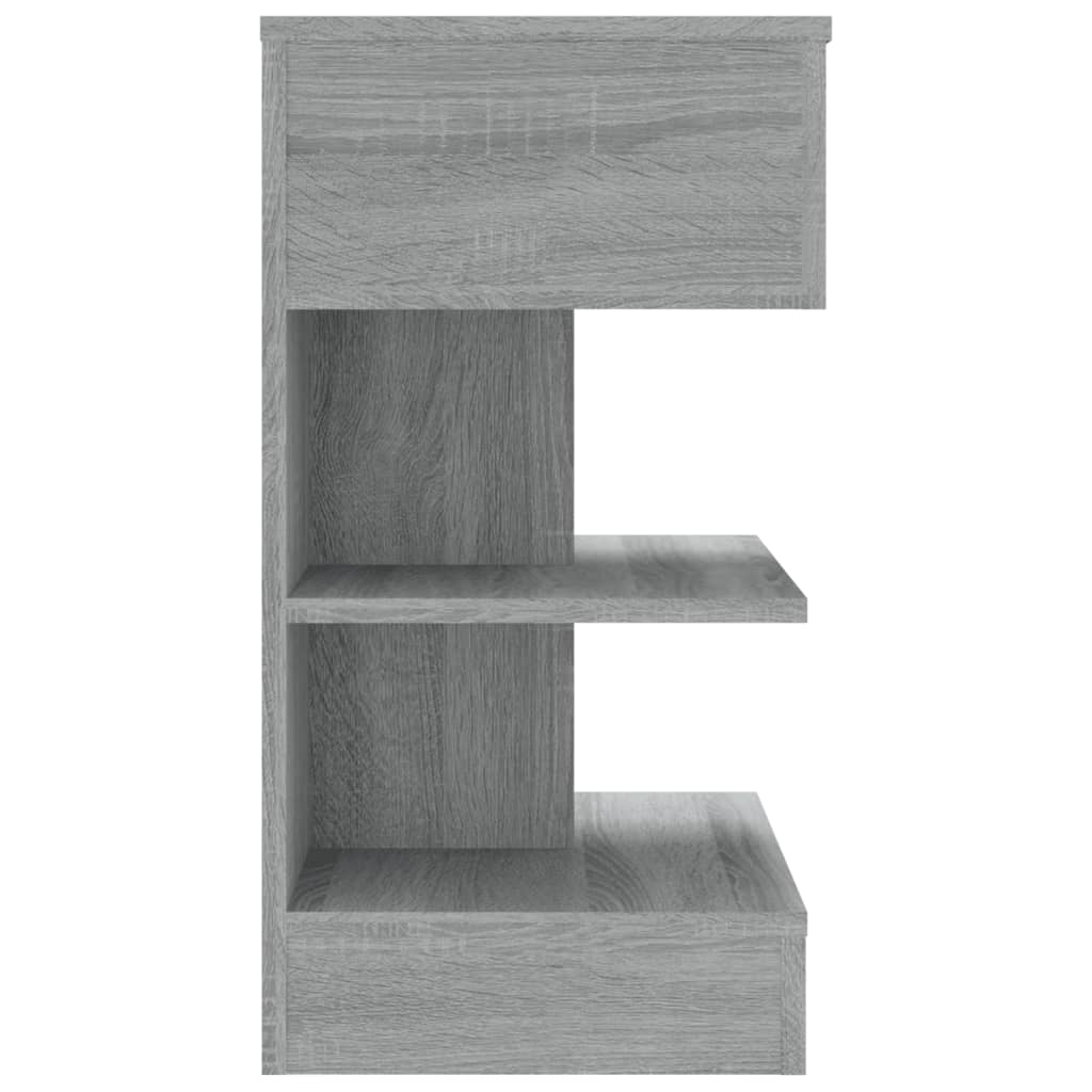 Nachtkastjes 40X35X65 Cm Bewerkt Hout Eiken 2 Grijs sonoma