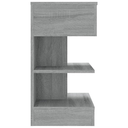 Nachtkastjes 40X35X65 Cm Bewerkt Hout Eiken 2 Grijs sonoma